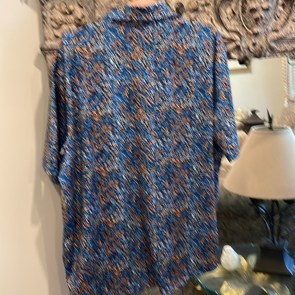 Johnston & Murphy L short sleeve button down casual shirt with print - Picture 3 of 7